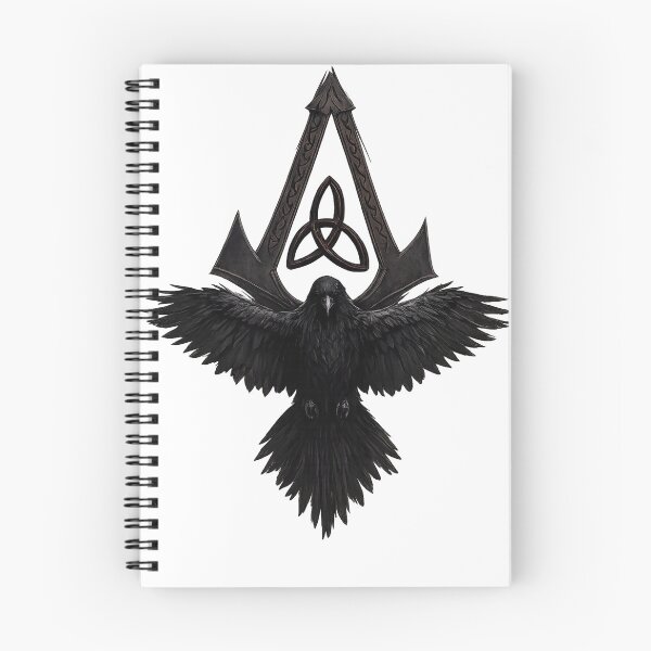 Item preview, Three‑Component Crow and Triquetra Emblem designed and sold by Grove of Things.