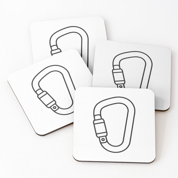 Item preview, Climbing Carabiner Line Icon designed and sold by VectorForge Studio.