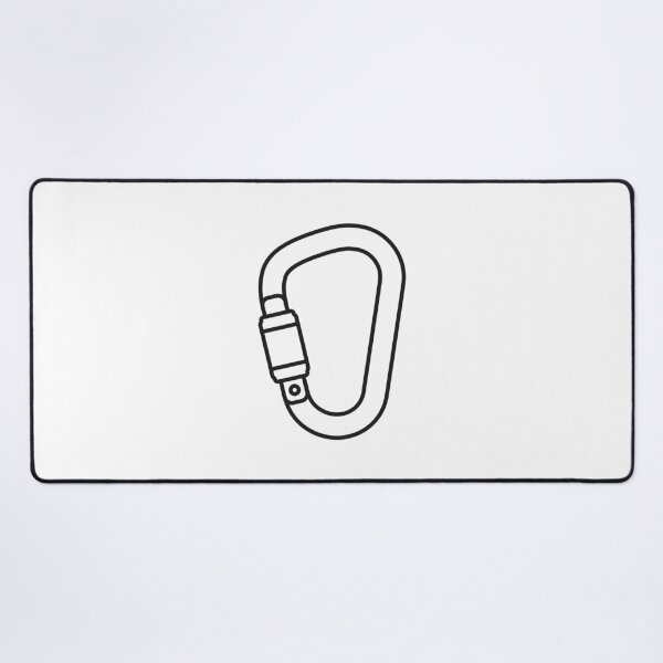 Item preview, Climbing Carabiner Line Icon designed and sold by VectorForge Studio.