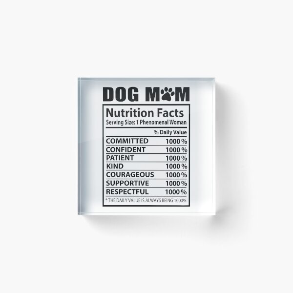 Item preview, Dog Mom Nutrition Facts Funny Pet Lover Gift designed and sold by ShopFanCreation.