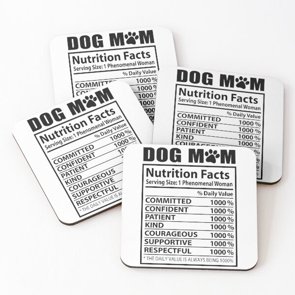 Item preview, Dog Mom Nutrition Facts Funny Pet Lover Gift designed and sold by ShopFanCreation.
