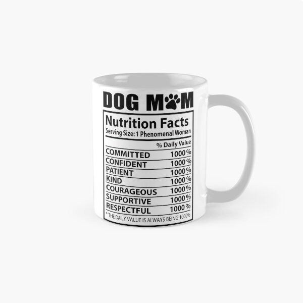 Item preview, Dog Mom Nutrition Facts Funny Pet Lover Gift designed and sold by ShopFanCreation.