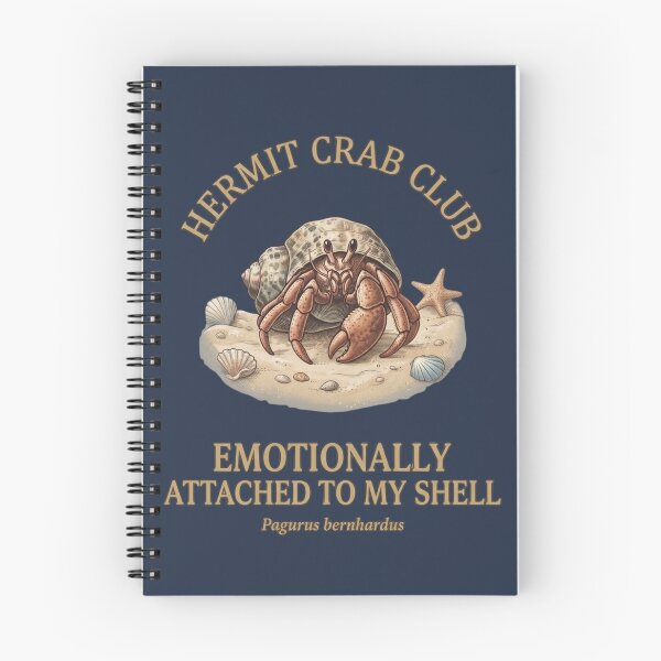 Item preview, Emotionally Attached To My Shell Hermit Crab Humor Badge designed and sold by CalmCapy Co.