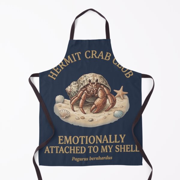 Item preview, Emotionally Attached To My Shell Hermit Crab Humor Badge designed and sold by CalmCapy Co.