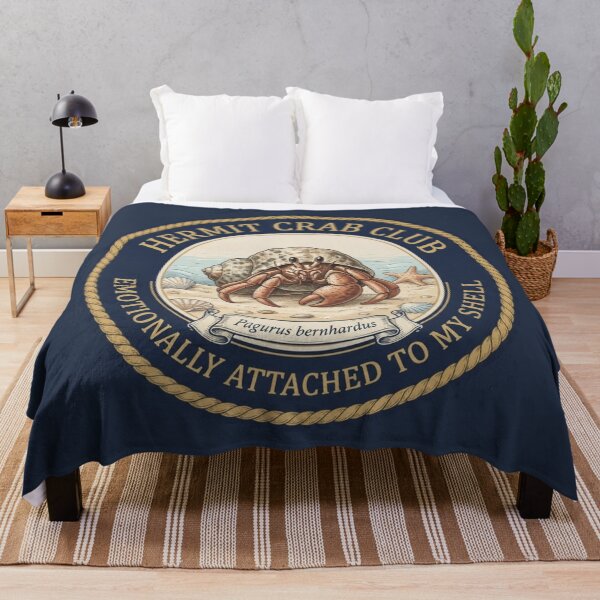 Item preview, Emotionally Attached To My Shell Hermit Crab Humor Badge designed and sold by CalmCapy Co.