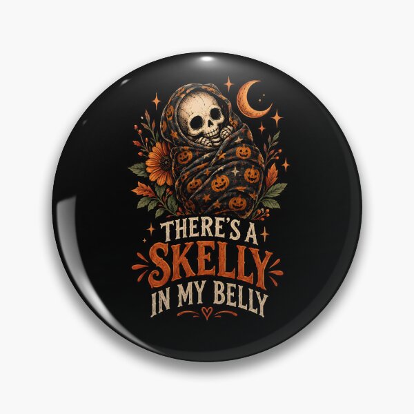 Item preview, There's a Skelly In My Belly Halloween Pregnancy Mom Announcement  designed and sold by LovelyEvaDesign.