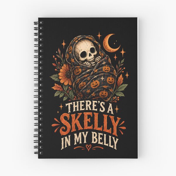 Item preview, There's a Skelly In My Belly Halloween Pregnancy Mom Announcement  designed and sold by LovelyEvaDesign.