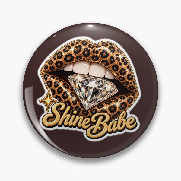 Item preview, Shine Babe Leopard Lips Sticker – Diamond Glam, Gold Bling & Luxury Y2K Aesthetic designed and sold by AstraDrip Studio.