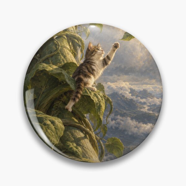 Item preview, Cat Ascending the Giant Beanstalk designed and sold by Ocelot-T.