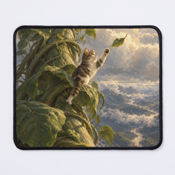 Item preview, Cat Ascending the Giant Beanstalk designed and sold by Ocelot-T.