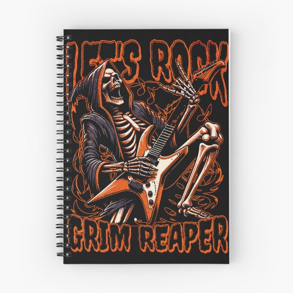 Item preview, Let's Rock Grim Reaper Guitar Tee | Halloween Skeleton Graphic Shirt | Rock Music Tshirt Men designed and sold by vec4u.