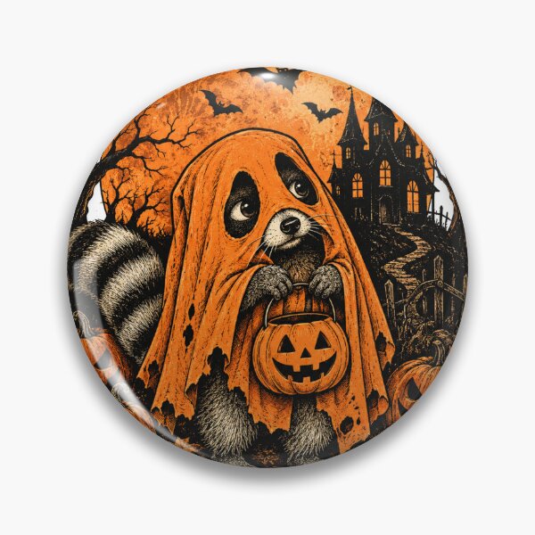 Item preview, Cute Ghost Raccoon Trick or Treat Vintage Halloween designed and sold by WILLIAMS-BR.