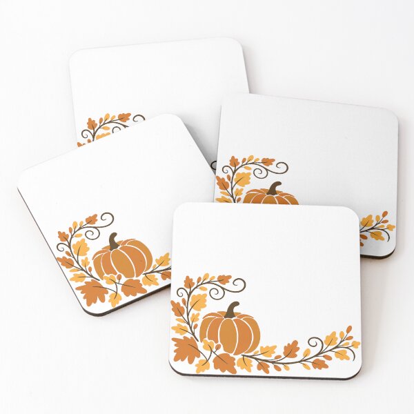 Item preview, Autumn Pumpkin Corner Frame with Oak Leaves — Thanksgiving Harvest Border designed and sold by LYAN-STORE.