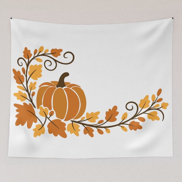 Item preview, Autumn Pumpkin Corner Frame with Oak Leaves — Thanksgiving Harvest Border designed and sold by LYAN-STORE.