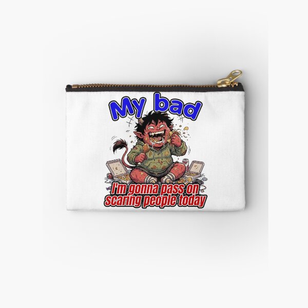 Item preview, My Bad I’m Gonna Pass On Scaring People Today – Funny Demon Pizza Lover Halloween Design designed and sold by LOVEARTDESIGN.