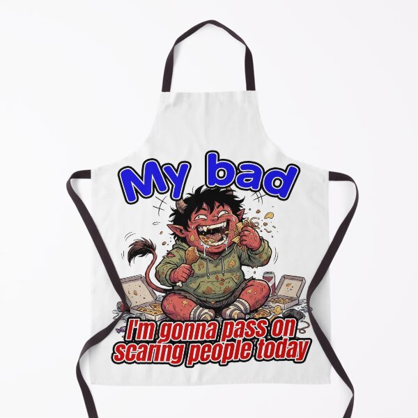 Item preview, My Bad I’m Gonna Pass On Scaring People Today – Funny Demon Pizza Lover Halloween Design designed and sold by LOVEARTDESIGN.