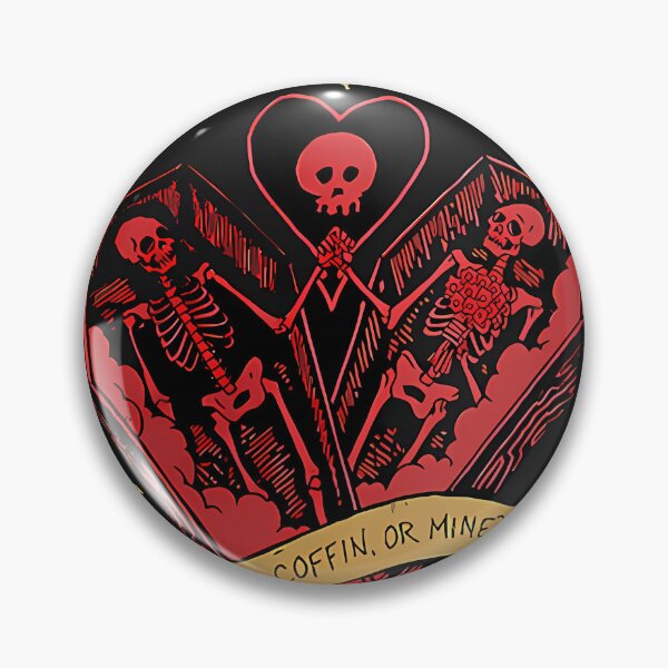 Item preview, Skeletons In Heart Coffin Vintage designed and sold by StudioPulser.