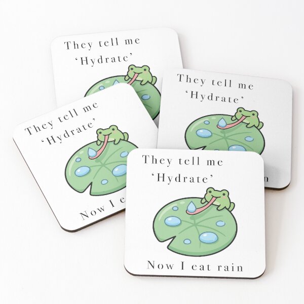 Item preview, Cute Frog Eat Rain Drop Hydrate designed and sold by Cozy Moss Studio.