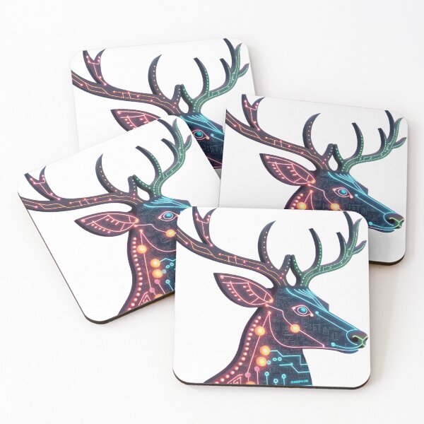 Item preview, Cyberpunk Neon Circuit Stag Deer designed and sold by Angellacelin.