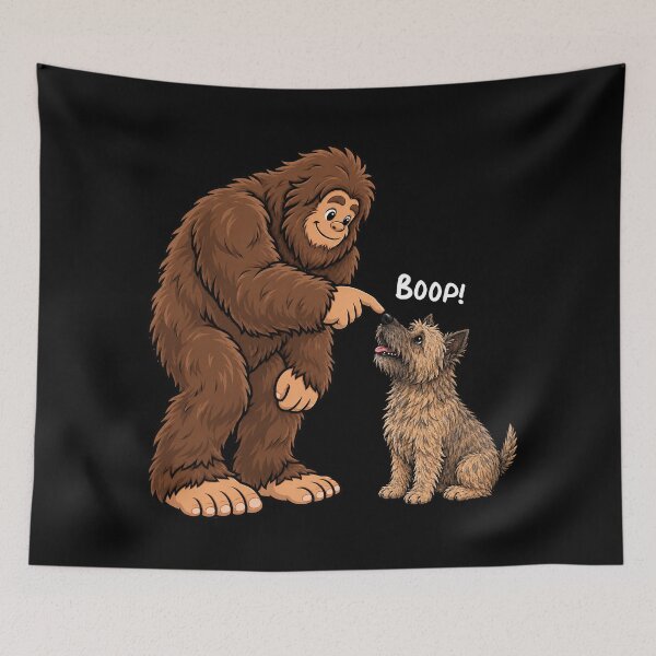 Item preview, Bigfoot and Cairn Terrier Boop Fun Design Sasquatch designed and sold by rafaeltto.