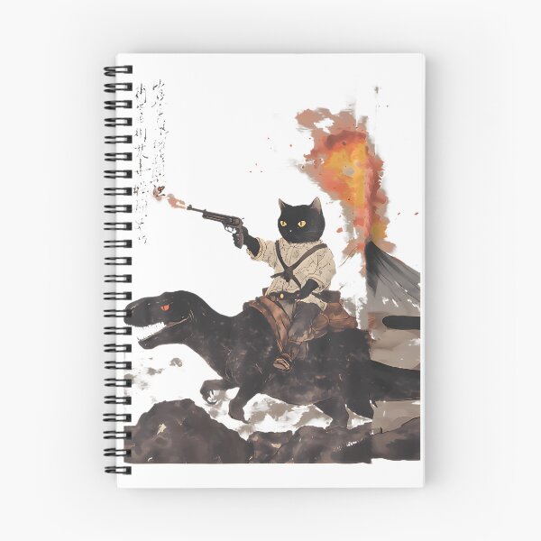 Item preview, Cute Cat Riding a Dinosaur Illustration - Fun and Whimsical Animal Artwork designed and sold by satawis.