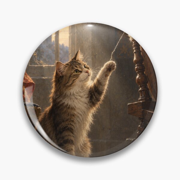 Item preview, A Cat Reaching Toward a Spinning Wheel Spindle designed and sold by Ocelot-T.