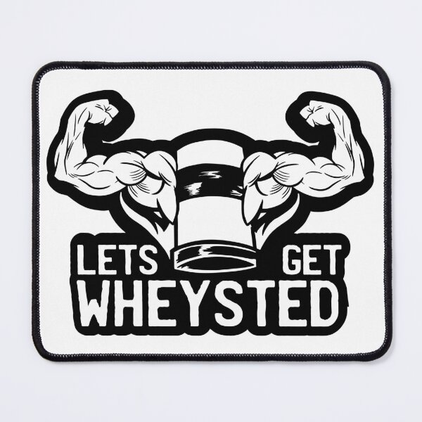 Item preview, Lets Get Wheysted Funny Gym Protein Powder Bodybuilding designed and sold by Hilal-Studio.