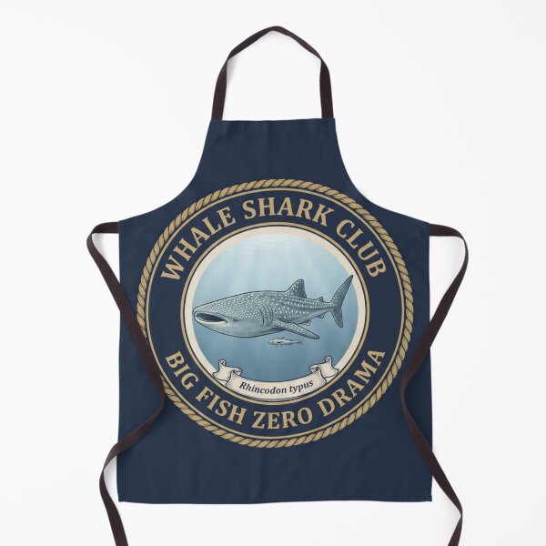 Item preview, Big Fish Zero Drama Whale Shark Humor Badge designed and sold by CalmCapy Co.