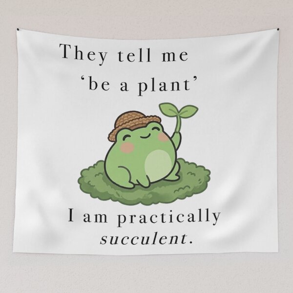 Item preview, Cute Plant Frog Succulent Kawaii Art designed and sold by Cozy Moss Studio.