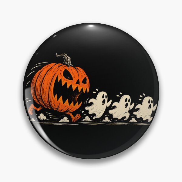 Item preview, Funny Pumpkin Chasing Ghosts Retro Halloween Cartoon designed and sold by WILLIAMS-BR.