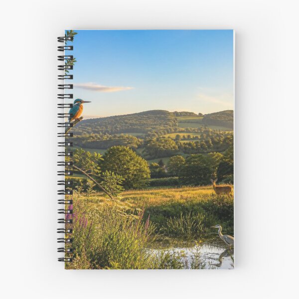 Item preview, Kingfisher in Surrey Countryside | British Wildlife Golden Hour Landscape designed and sold by ThatSurreyLife.
