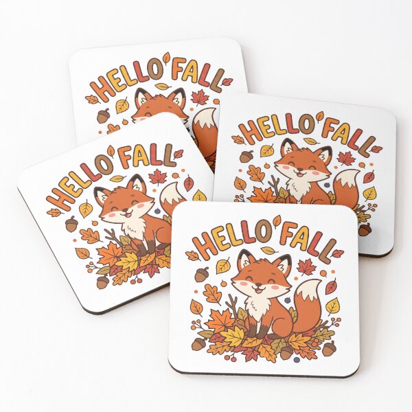 Item preview, Cute Hello Fall Woodland Fox and Autumn Leaves designed and sold by Studio_88.