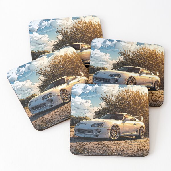Item preview, Toyota Supra MK4 White JDM Sunset Countryside Art designed and sold by Racing Art Store.