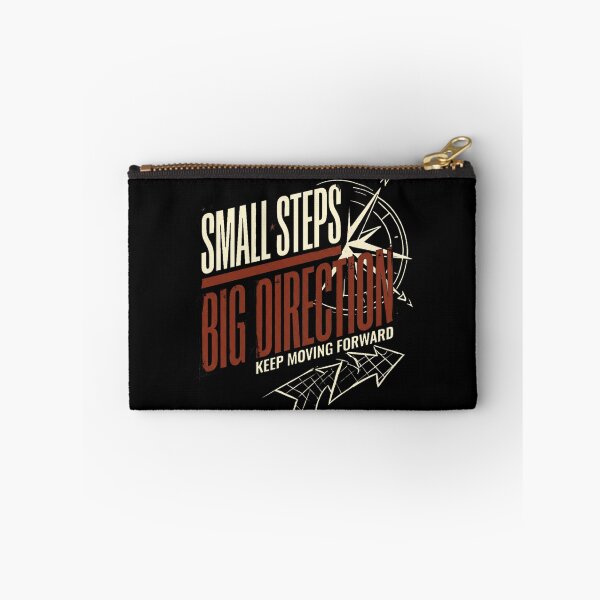 Item preview, Small Steps Big Direction Motivational Vintage Typography Design designed and sold by @SHINTOSARTSTORE.
