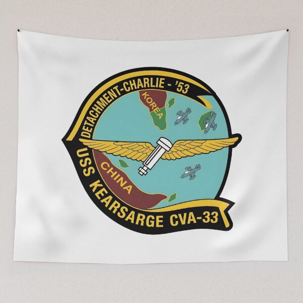 Item preview, USS Kearsarge CVA-33 Detachment Charlie 1953 Korean War Patch designed and sold by CharlieDesings.
