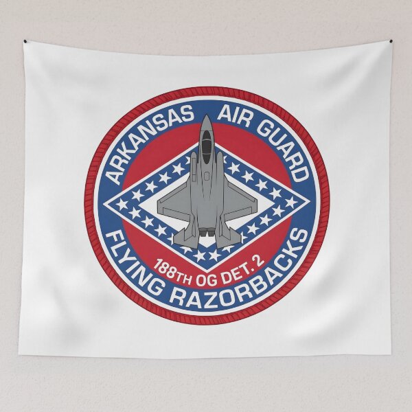 Item preview, Arkansas Air Guard 188th OG Det. 2 Flying Razorbacks Patch designed and sold by CharlieDesings.