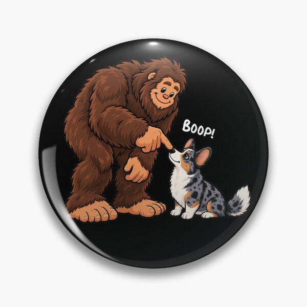 Item preview, Bigfoot and Cardigan Welsh Corgi Boop Fun Design Sasquatch designed and sold by rafaeltto.