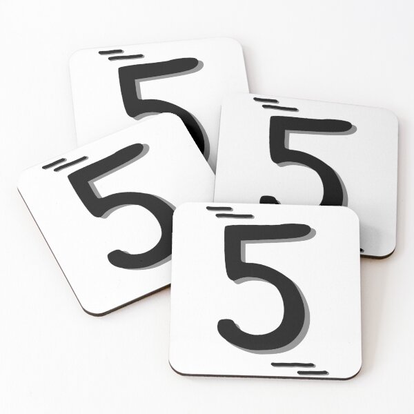 Item preview, Number 5 - Bold Black Artistic Numeral Design designed and sold by Dyche Studio.