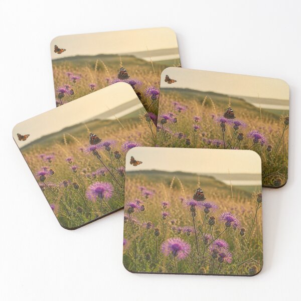 Item preview, Butterflies & Wild Thistles at Golden Hour | British Countryside Meadow designed and sold by ThatSurreyLife.