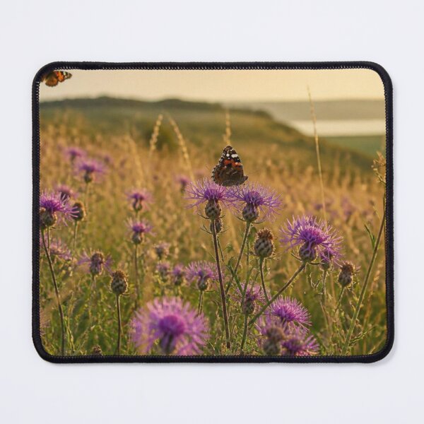 Item preview, Butterflies & Wild Thistles at Golden Hour | British Countryside Meadow designed and sold by ThatSurreyLife.