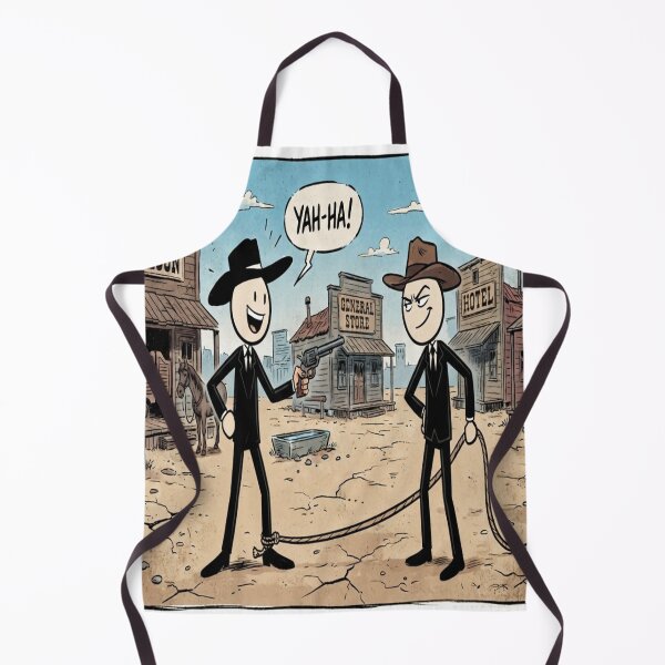 Item preview, Funny Stick Figure Cowboy Duel Wild West Humor designed and sold by AfresStudio.