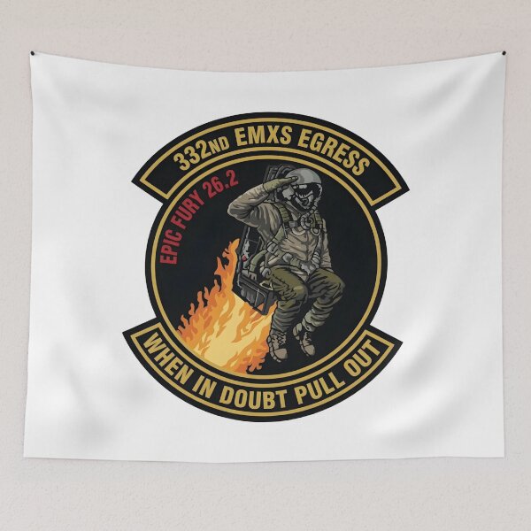 Item preview, USAF 332nd EMXS Egress Epic Fury 26.2 Commemorative Patch designed and sold by CharlieDesings.