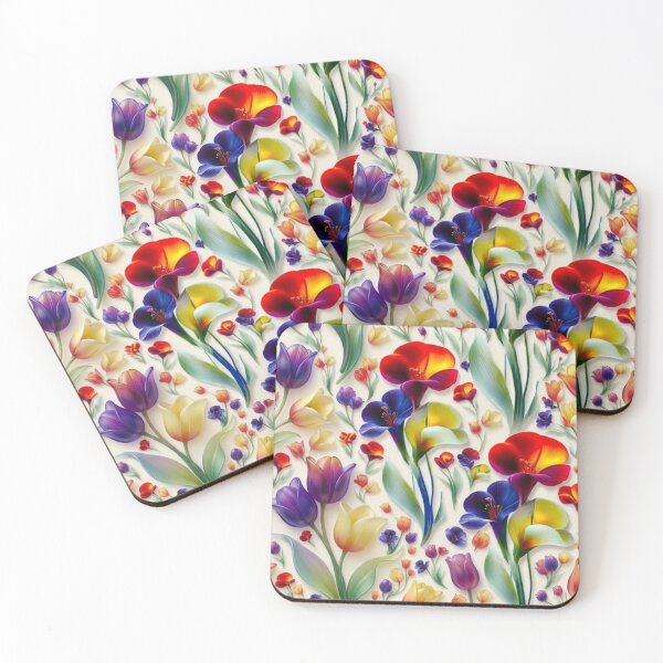 Item preview, Spring Garden Blush: A Lively Floral Pattern designed and sold by hepopatterns.