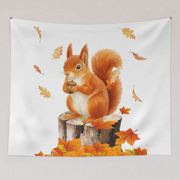 Item preview, Cute Fall Squirrel – Cozy Autumn Woodland Design for Clothing & Home Decor designed and sold by PureHopeStudio.