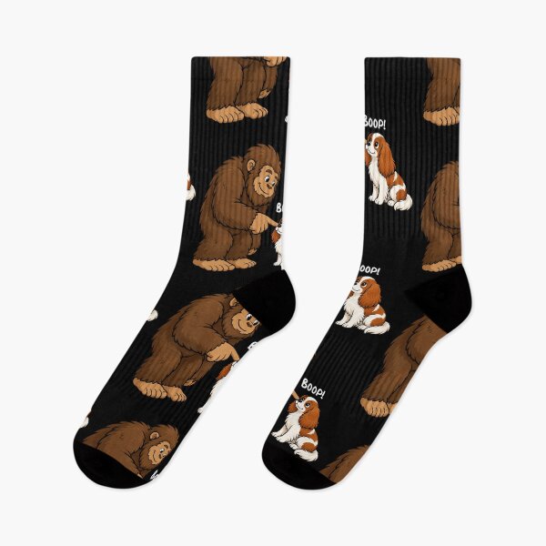 Item preview, Bigfoot and Cavalier King Charles Spaniel Boop Fun Design Sasquatch designed and sold by rafaeltto.