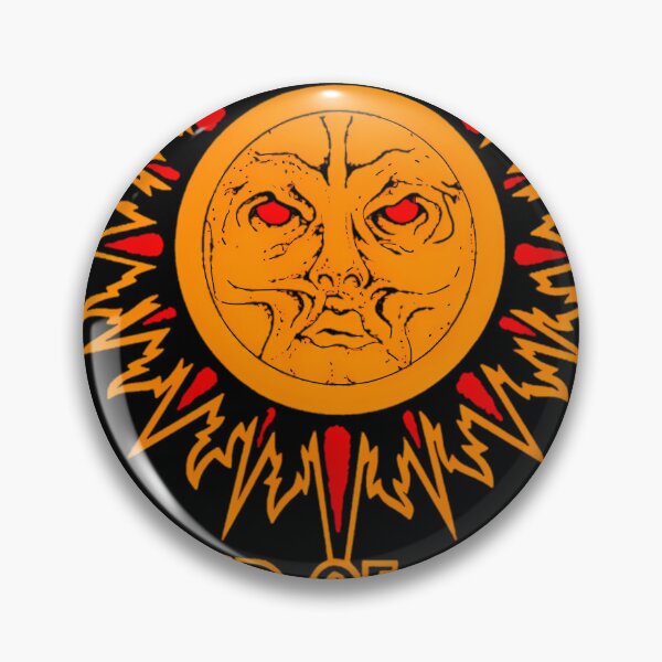 Item preview, Heavy Alternative Rock Flaming Tribal Sun Face designed and sold by StudioPulser.