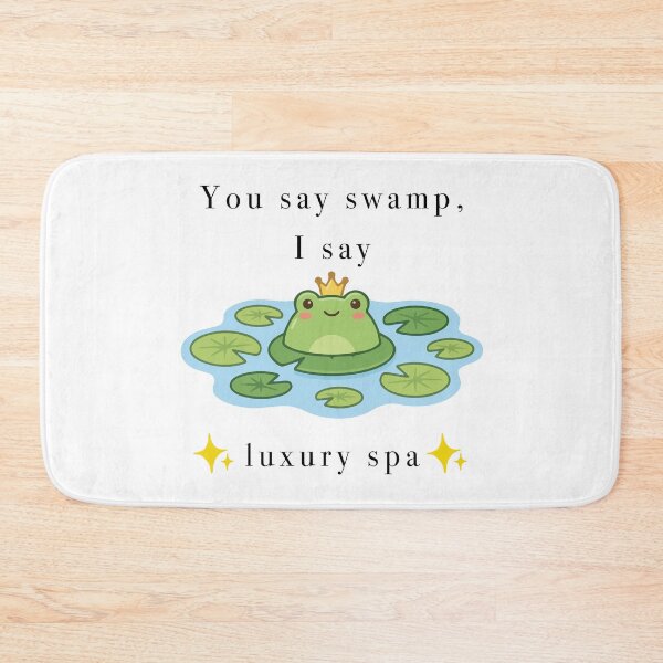 Item preview, Cute Frog Luxury Spa Swamp Aesthetic designed and sold by Cozy Moss Studio.