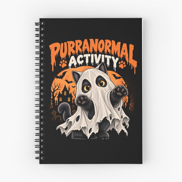 Item preview, Cute Halloween Ghost Cat Purranormal Activity designed and sold by Mirsh-design.