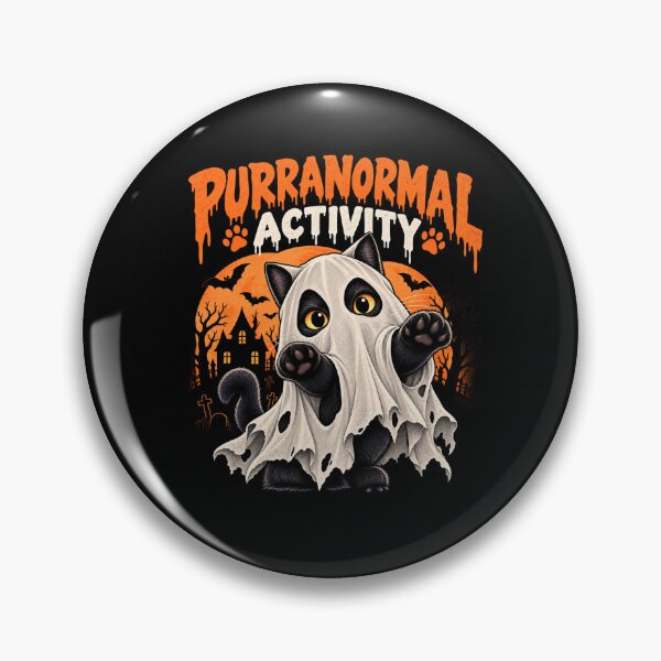 Item preview, Cute Halloween Ghost Cat Purranormal Activity designed and sold by Mirsh-design.