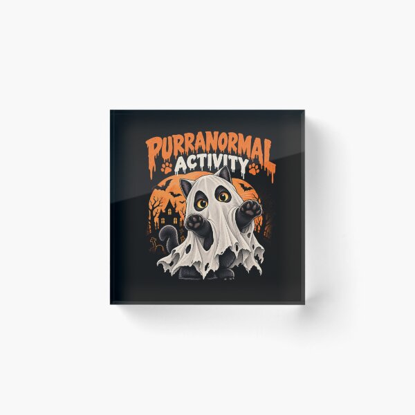 Item preview, Cute Halloween Ghost Cat Purranormal Activity designed and sold by Mirsh-design.